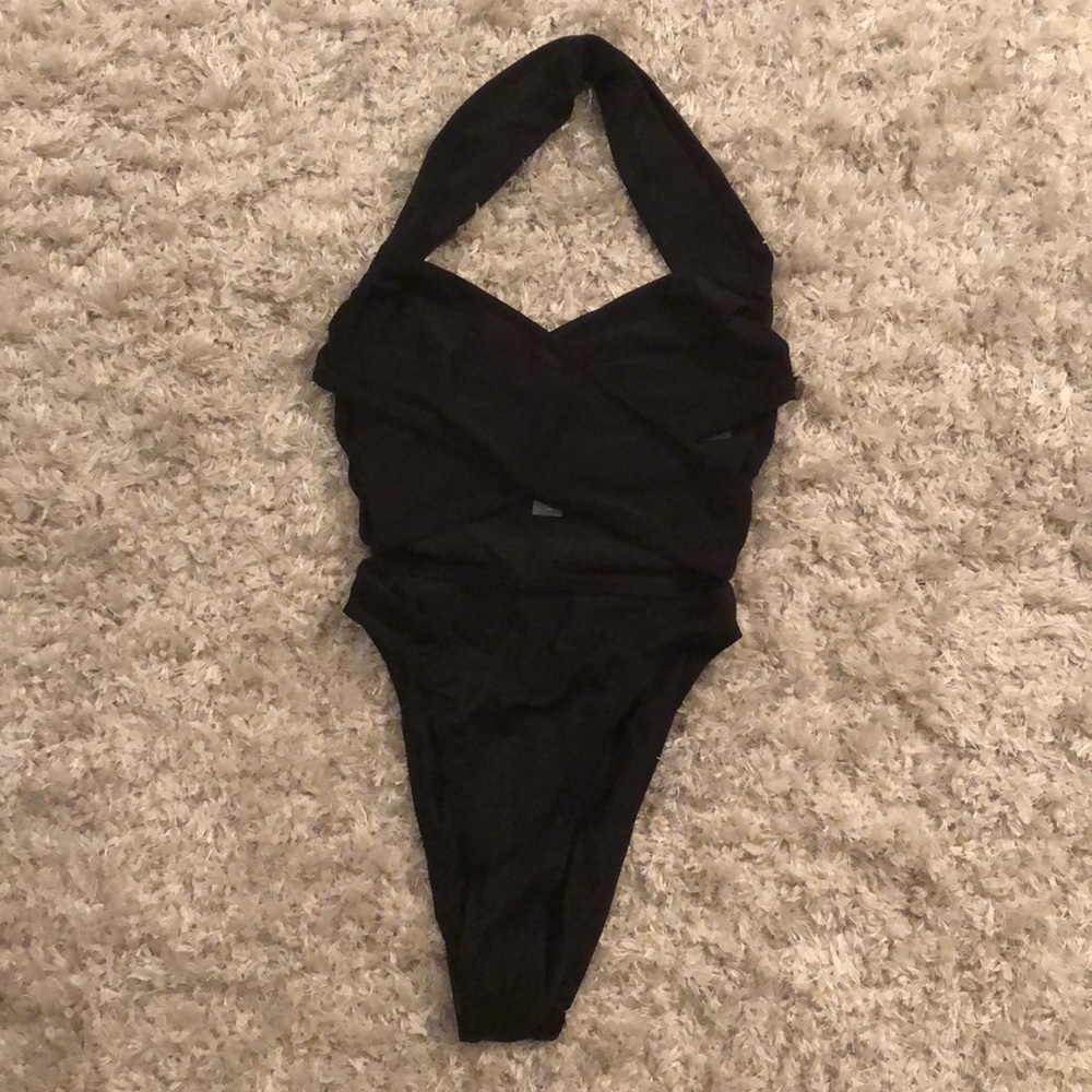 Norma Kamali High Leg Mío One Piece - XS